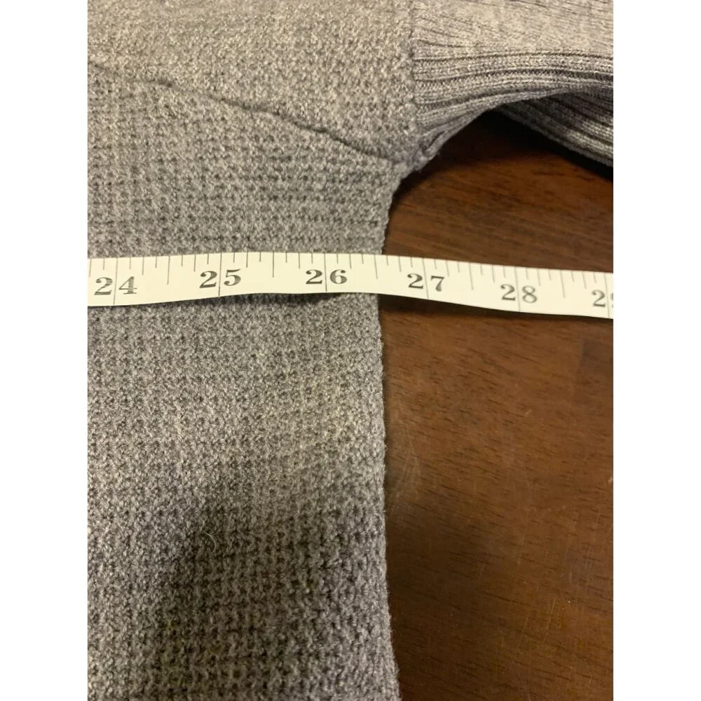 Gray Dolman Sleeve Extra Fine Merino Wool Open Front Cardigan Size‎ M